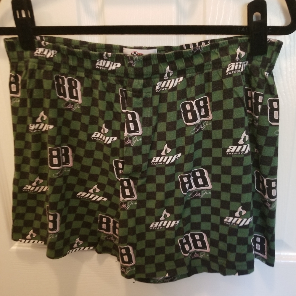 Dale Earnhardt Jr. Green Checkered Racing Shorts/Boxers